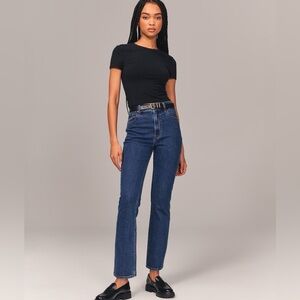 Abercrombie | High Rise Ankle Straight Leg Jean